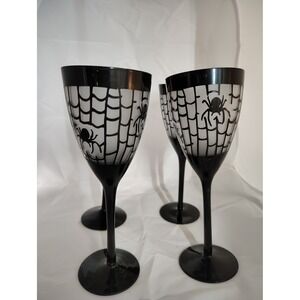 Halloween Spiderweb Wine Glasses Set‎ of 4 Party Decoration